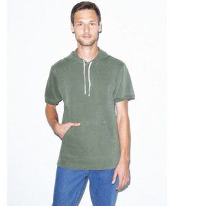 NWT American Apparel Short Sleeve Hoodie Green M